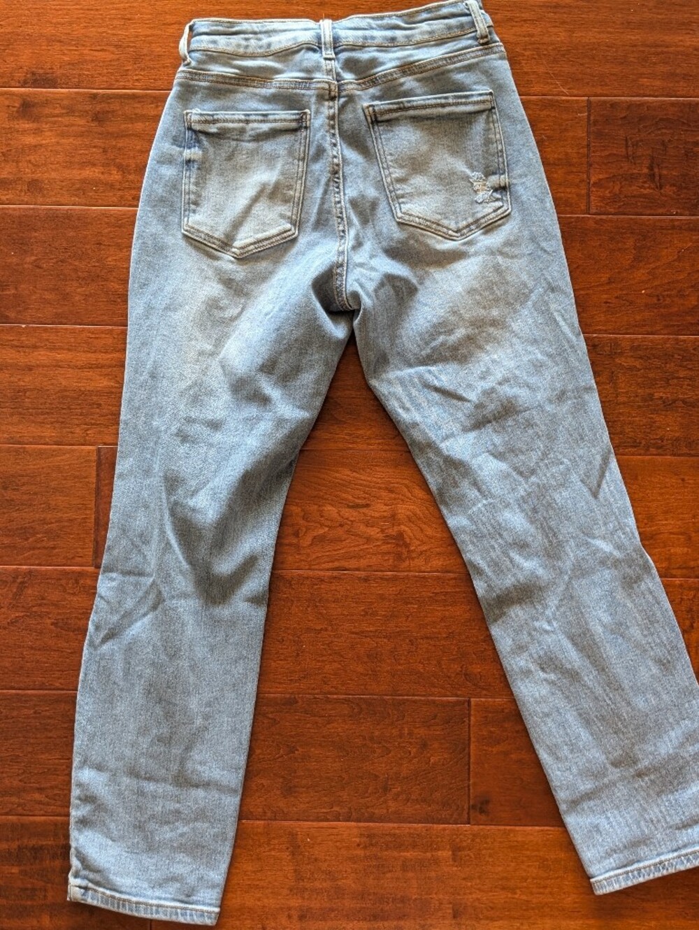 Wax Jean Light Blue Distressed Boyfriend Jeans - Picture 4 of 5